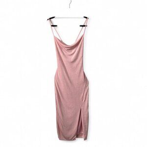 Item: Saints 21 Pink Satin Slip Midi DressBrand:...